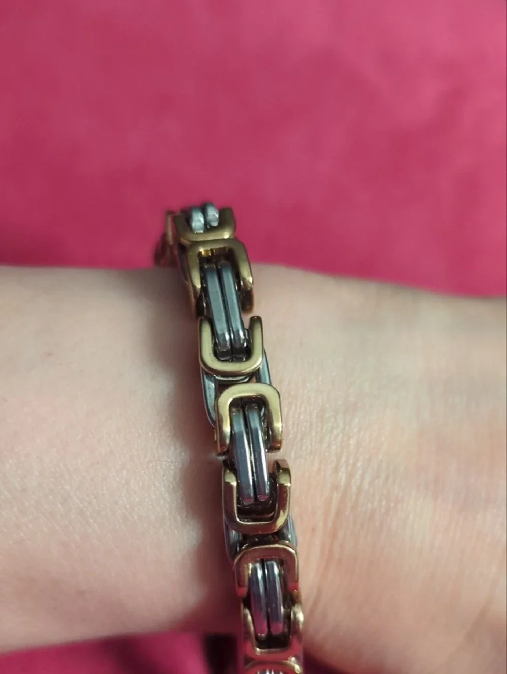 Two-Tone Chain Link Bracelet - Gold & Silver
